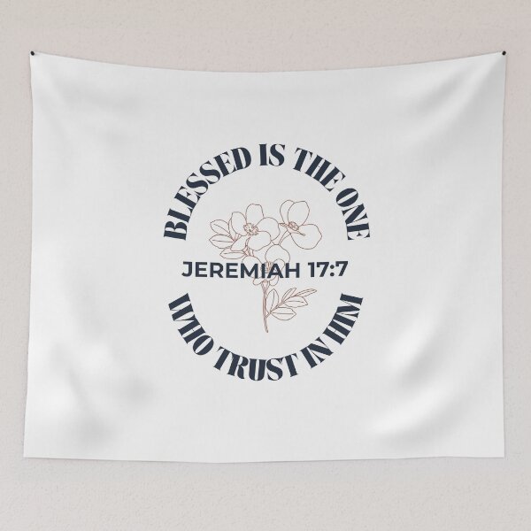Item preview, Blessed Is The One Who Trusts - Minimalist Flowers Jeremiah 17:7 designed and sold by ElemntCo.