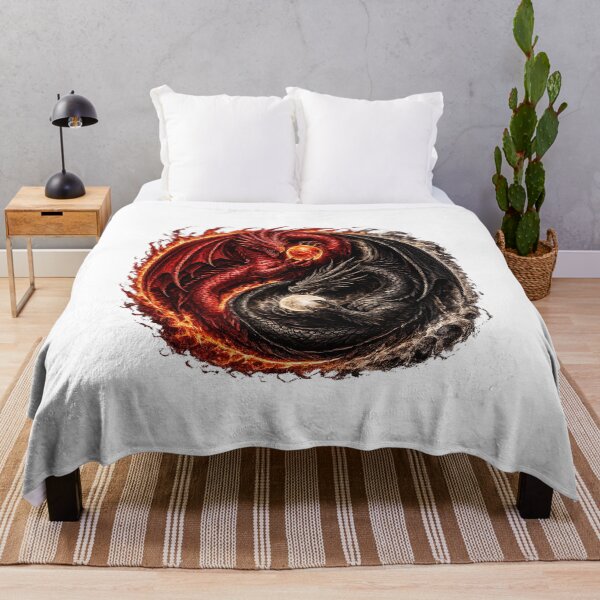 Item preview, Inferno & Eclipse Dragons – Yin Yang Fantasy Dragon Art designed and sold by FyreHorse Designs.