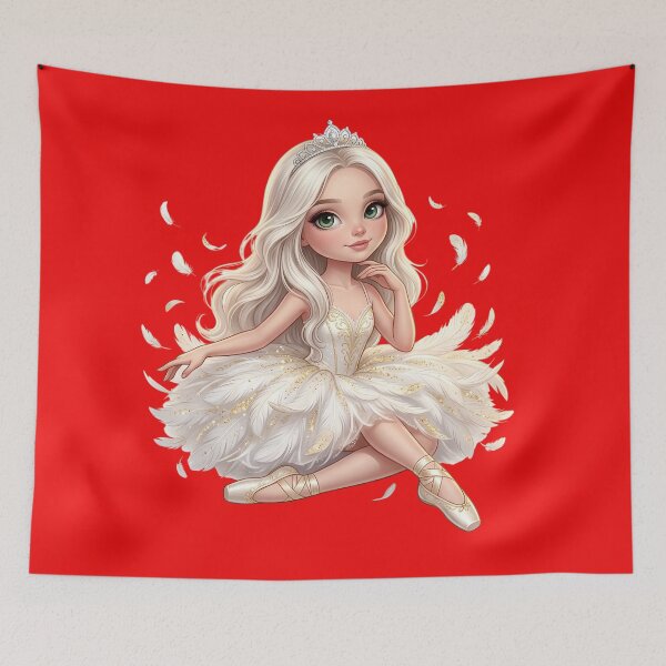 Item preview, Cute White Ballerina – Classic Ballet Dress Nursery Art designed and sold by MYPASSIONBG.