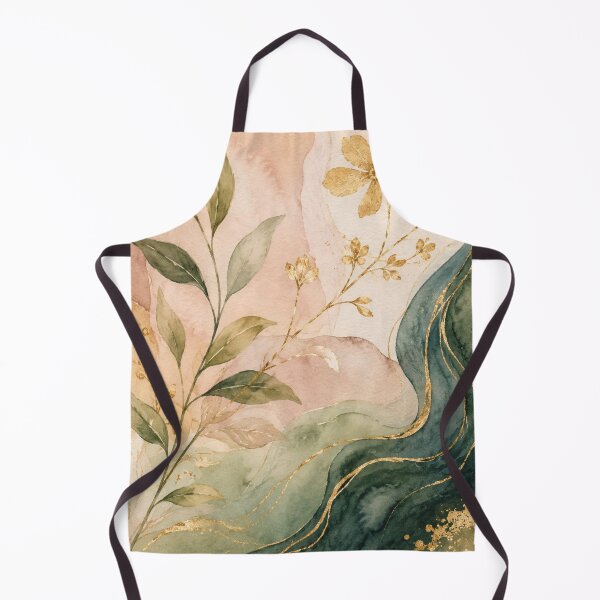 Item preview, Emerald Whisper Flow – Luxe Watercolor Botanical Abstract Illustration designed and sold by Dream Bloom Gallery.
