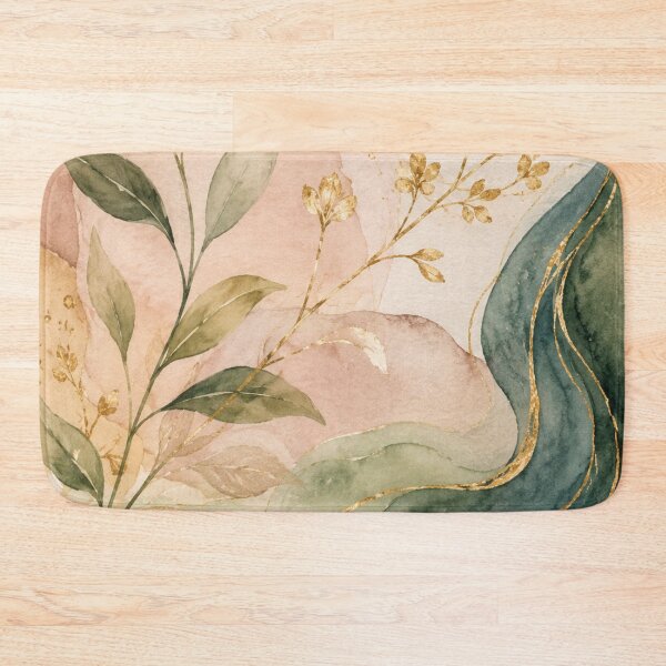 Item preview, Emerald Whisper Flow – Luxe Watercolor Botanical Abstract Illustration designed and sold by Dream Bloom Gallery.