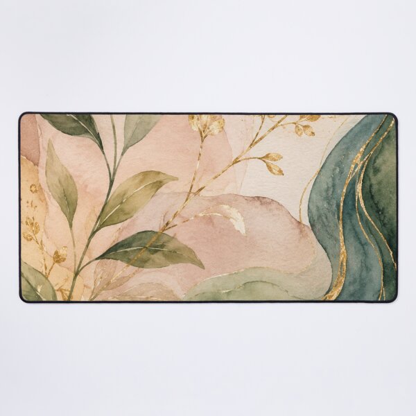 Item preview, Emerald Whisper Flow – Luxe Watercolor Botanical Abstract Illustration designed and sold by Oonward2021.