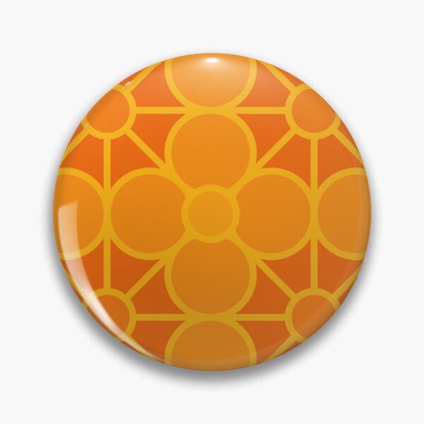 Item preview, Geometric Pattern: Plumeria: Tangerine designed and sold by Red Wolf.