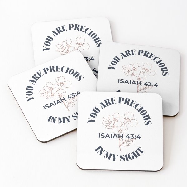 Item preview, You Are Precious In My Sight - Minimalist Flowers Isaiah 43:4 designed and sold by ElemntCo.