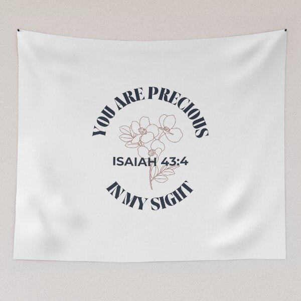 Item preview, You Are Precious In My Sight - Minimalist Flowers Isaiah 43:4 designed and sold by ElemntCo.