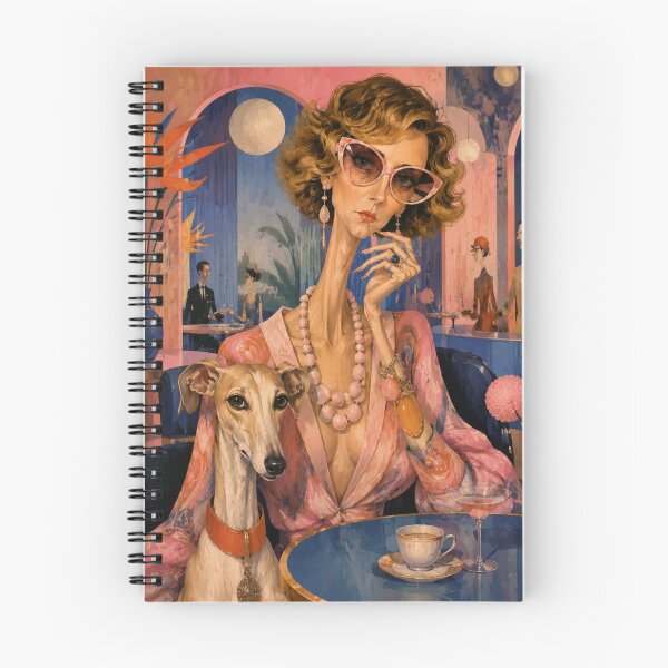 Item preview, A girl with a dog in a café. designed and sold by Natalia-Vlad.