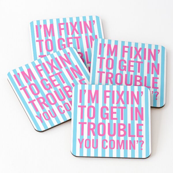 Item preview, I'm Fixin' To Get In Trouble You Comin' Funny Southern Quote designed and sold by VGAfanatic.