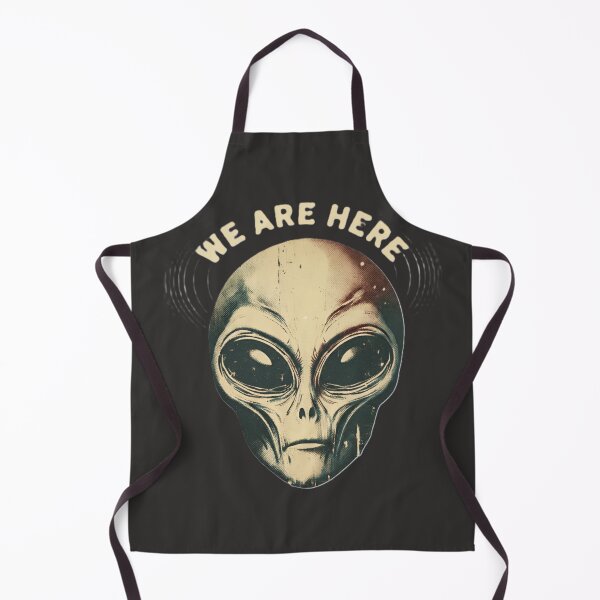 Item preview, We Are Here Retro Alien Head T-Shirt designed and sold by NCalNoveltees.