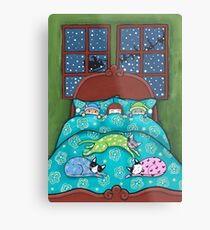 Bedtime With Cats Metal Print