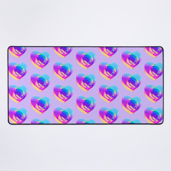 Item preview, Holographic Music Heart Headphones Colorful Cyber 3D Art designed and sold by Rawafi Art Studio.