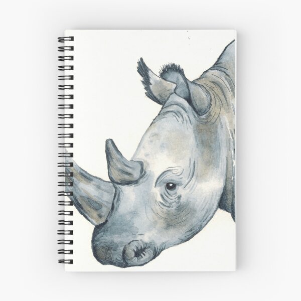Item preview, Quiet Strength Rhinoceros Watercolor Portrait designed and sold by SaggyBaggy.