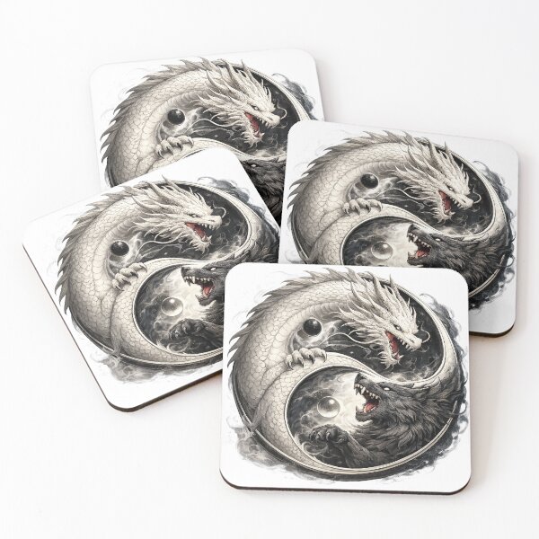 Item preview, Yin Yang Dragon & Wolf designed and sold by FyreHorse Designs.