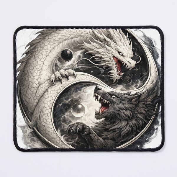 Item preview, Yin Yang Dragon & Wolf designed and sold by FyreHorse Designs.