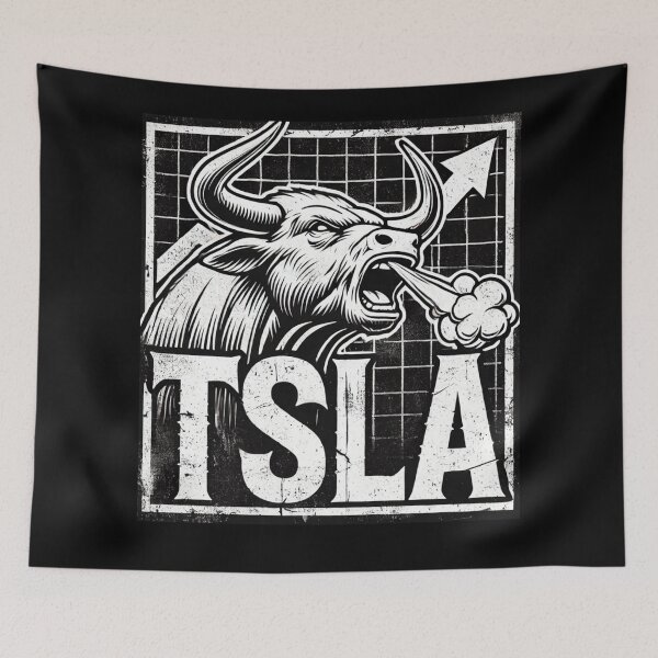 Item preview, tesla Stock Investor EV Market Bull Run Trading Design designed and sold by TEEJAMBOREE.