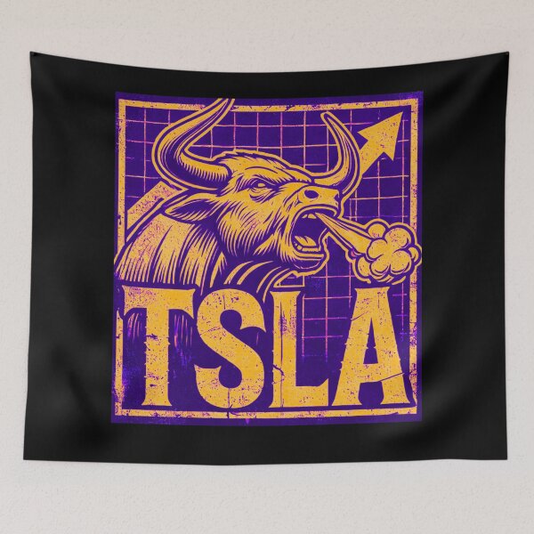 Item preview, tesla Stock Investor EV Market Bull Run Trading Design designed and sold by TEEJAMBOREE.