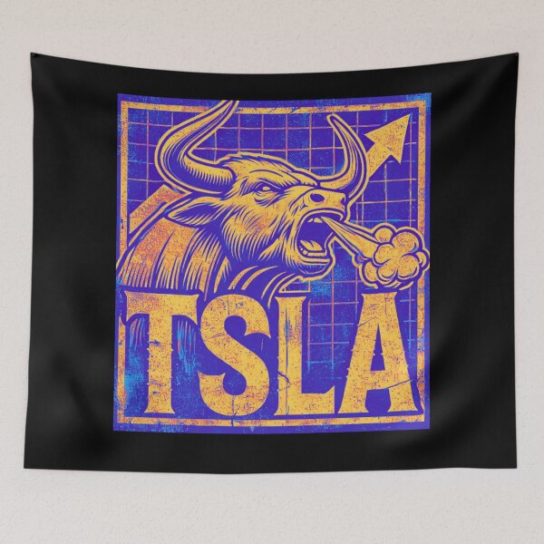 Item preview, tesla Stock Investor EV Market Bull Run Trading Design designed and sold by TEEJAMBOREE.