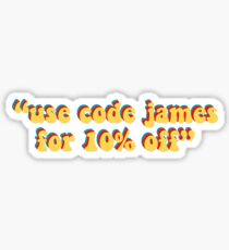 james charles use code james for 10% off Sticker
