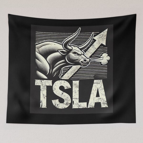 Item preview, tesla Stock Investor EV Market Bull Run Trading Design designed and sold by TEEJAMBOREE.