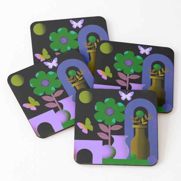Item preview, Emerald Dream Portal | Surreal Neon Floral Art designed and sold by joycrysstudio.