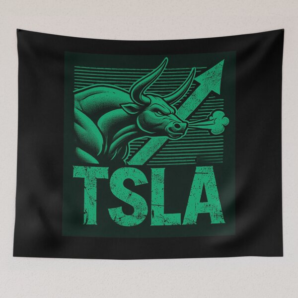 Item preview, tesla Stock Investor EV Market Bull Run Trading Design designed and sold by TEEJAMBOREE.