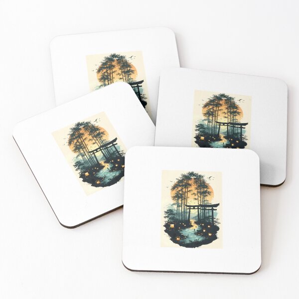 Item preview, Majestic Arashiyama Bamboo Grove Double Exposure Negative Space Art designed and sold by JacksoonLester.