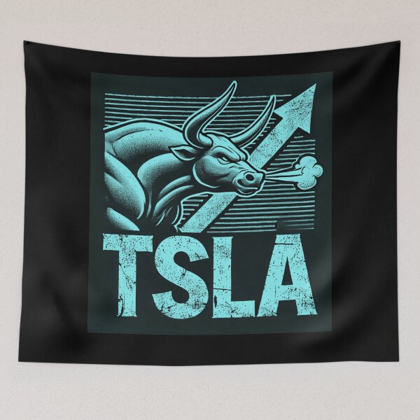 Item preview, tesla Stock Investor EV Market Bull Run Trading Design designed and sold by TEEJAMBOREE.