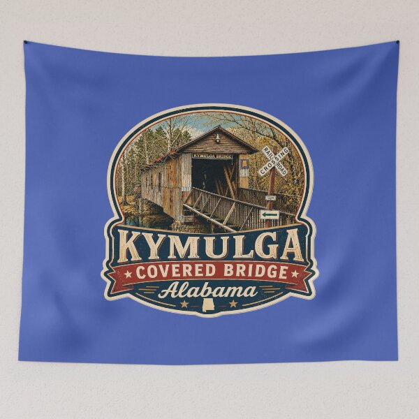 Item preview, Kymulga Covered Bridge sticker designed and sold by gotucoveredart.