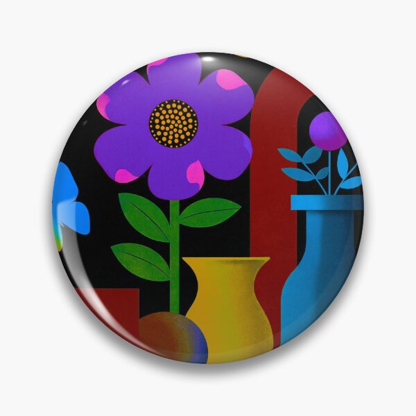 Item preview, Cosmic Violet Bloom | Retro Neon Floral Fantasy designed and sold by joycrysstudio.