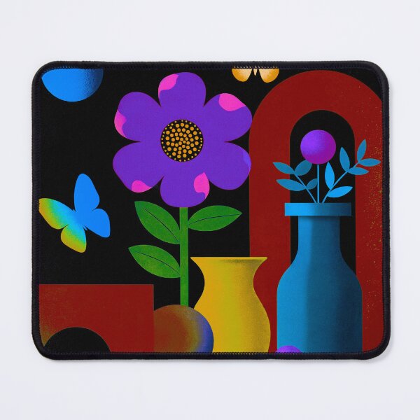 Item preview, Cosmic Violet Bloom | Retro Neon Floral Fantasy designed and sold by joycrysstudio.