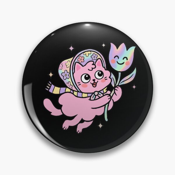 Item preview, Pink Feline Floating with Magic Tulip designed and sold by Emegan Print Art.