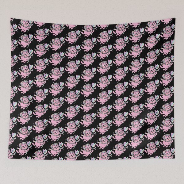 Item preview, Pink Feline Floating with Magic Tulip designed and sold by Emegan Print Art.