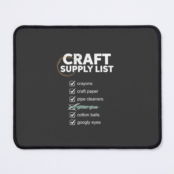 Item preview, Craft Supply List Funny Daycare Teacher Design White Version designed and sold by The Sticky Clipboard.