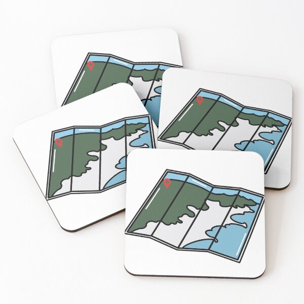 Item preview, Folded Map Sticker | Postcards from Abroad Collection designed and sold by PinkPeelUK.