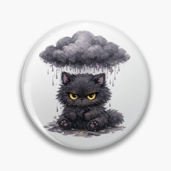 Item preview, Moody Storm Cloud Cat designed and sold by EastEndTownie.