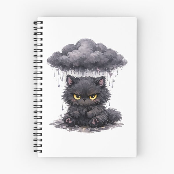 Item preview, Moody Storm Cloud Cat designed and sold by EastEndTownie.