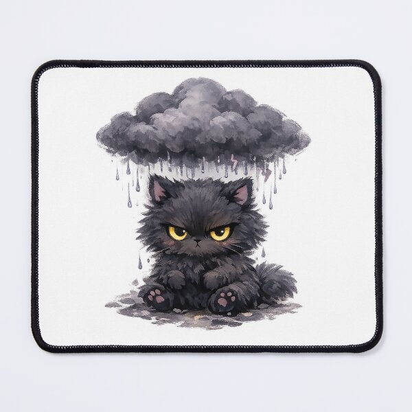 Item preview, Moody Storm Cloud Cat designed and sold by EastEndTownie.