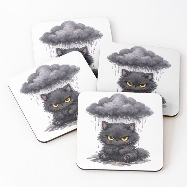 Item preview, Moody Storm Cloud Cat designed and sold by EastEndTownie.