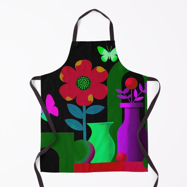 Item preview, Neon Crimson Garden | Cyber Floral Fantasy Art designed and sold by joycrysstudio.