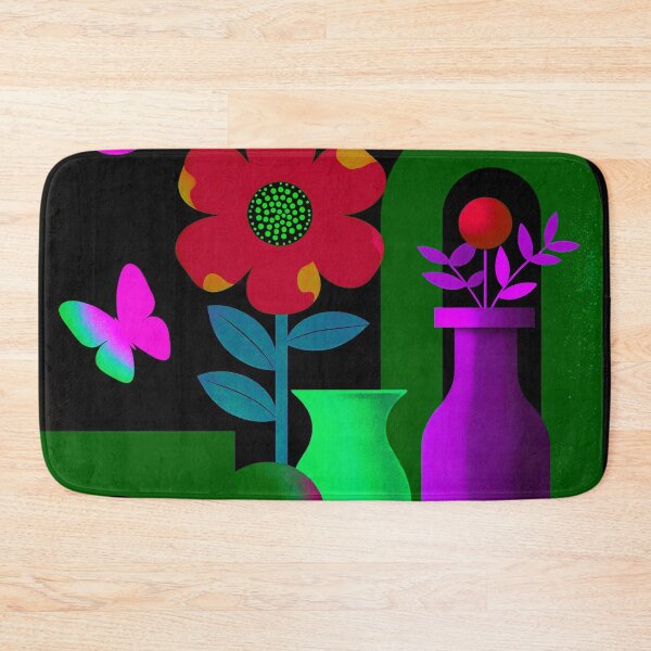 Item preview, Neon Crimson Garden | Cyber Floral Fantasy Art designed and sold by joycrysstudio.