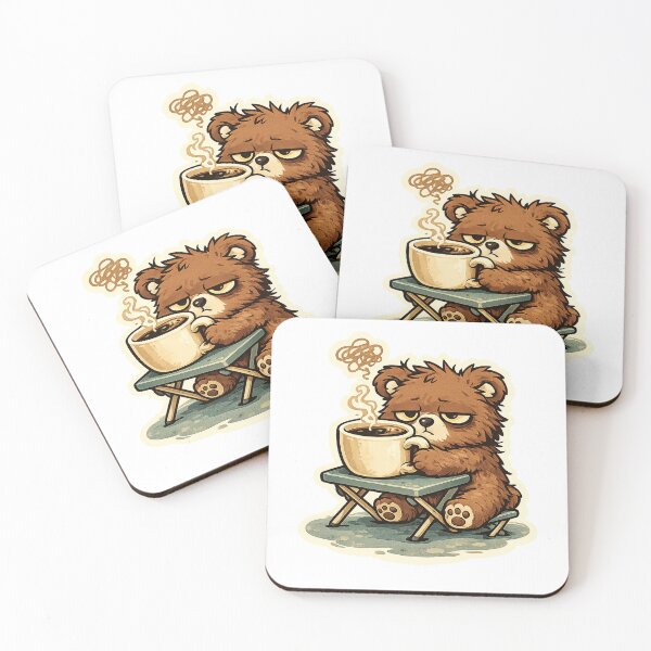 Item preview, Tired Bear Coffee Mood designed and sold by EastEndTownie.