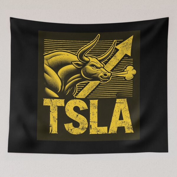 Item preview, tesla Stock Investor EV Market Bull Run Trading Design designed and sold by TEEJAMBOREE.