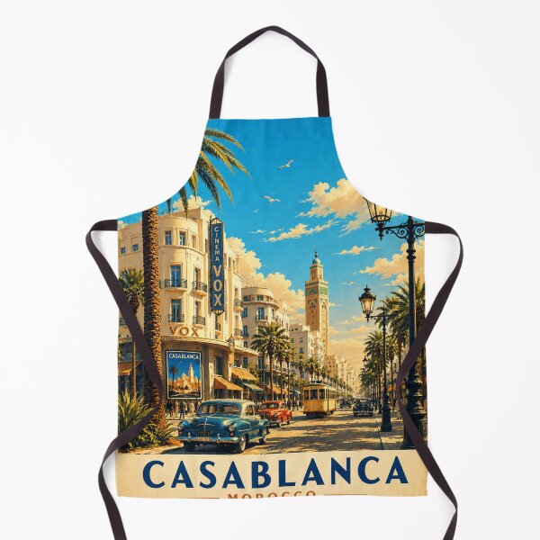 Item preview, Vintage Casablanca Morocco Travel Poster | Retro Art Deco Wall Art | Moroccan City Print designed and sold by Watchyyy.