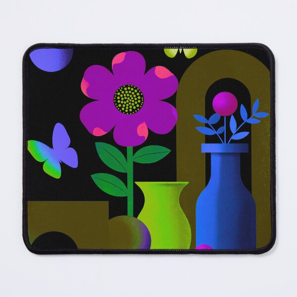 Item preview, Neon Crimson Bloom | Cyber Floral Fantasy Art designed and sold by joycrysstudio.