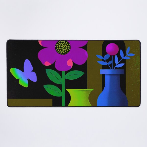 Item preview, Neon Crimson Bloom | Cyber Floral Fantasy Art designed and sold by joycrysstudio.