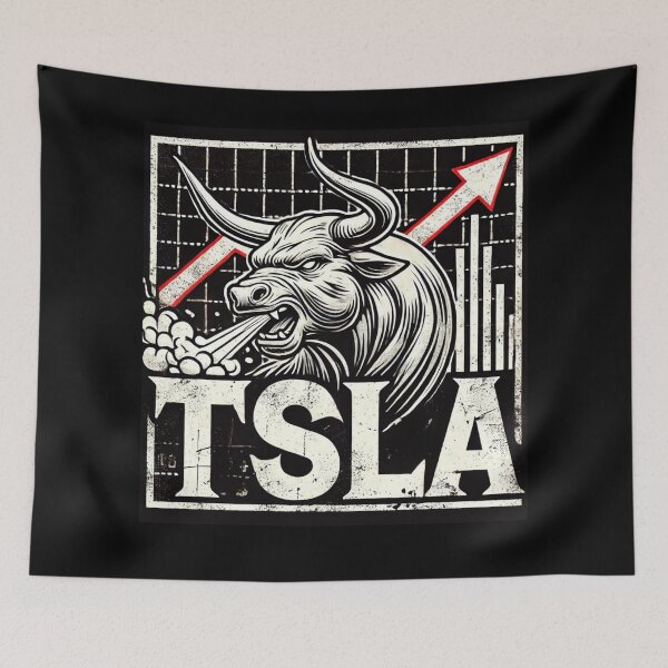 Item preview, tesla Stock Investor EV Market Bull Run Trading Design designed and sold by TEEJAMBOREE.