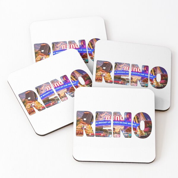 Item preview, RENO - Party City in Nevada USA Reno Arch and Casinos Lights Cars designed and sold by Adam Gormley.