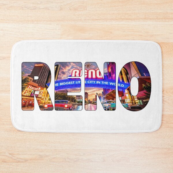 Item preview, RENO - Party City in Nevada USA Reno Arch and Casinos Lights Cars designed and sold by Adam Gormley.