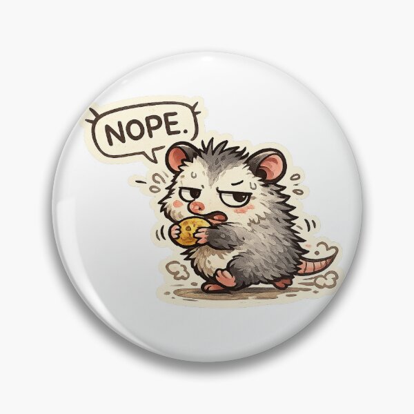 Item preview, “Nope.” Possum Kawaii Sticker designed and sold by EastEndTownie.