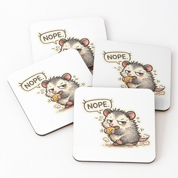 Item preview, “Nope.” Possum Kawaii Sticker designed and sold by EastEndTownie.