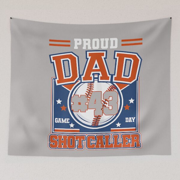 Item preview, Proud Dad of Baseball Player Number 43 Game Day Sports designed and sold by GreggRoss.
